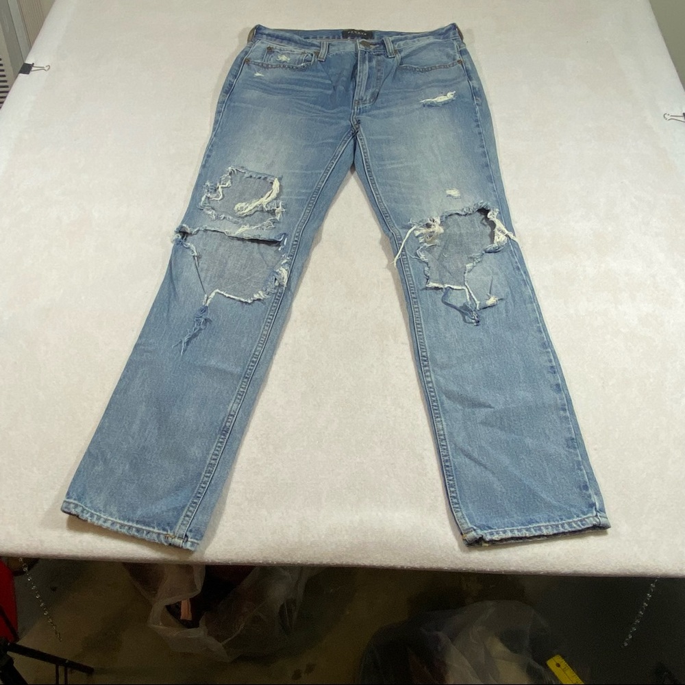 Pacsun Jeans Slim Straight Fit 30x30 Ripped Jeans light wash distressed pants - Picture 1 of 10